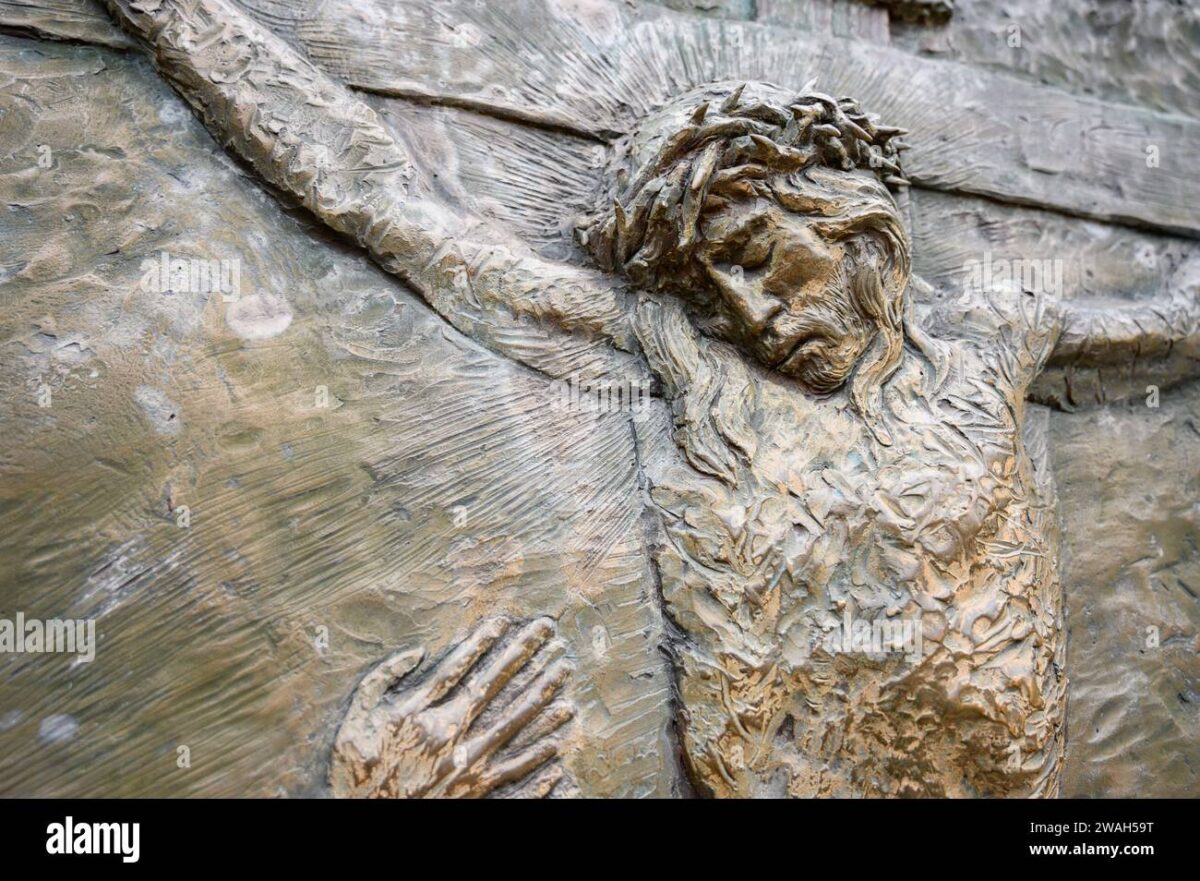 the-crucifixion-of-jesus-fifth-sorrowful-mystery-of-the-rosary-a-relief ...